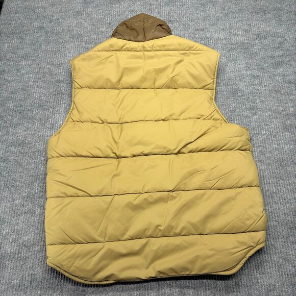 Vintage Golden Fleece Quilted Puffer Vest Jacket Men Large Brown/Tan Made In USA - Picture 2 of 13